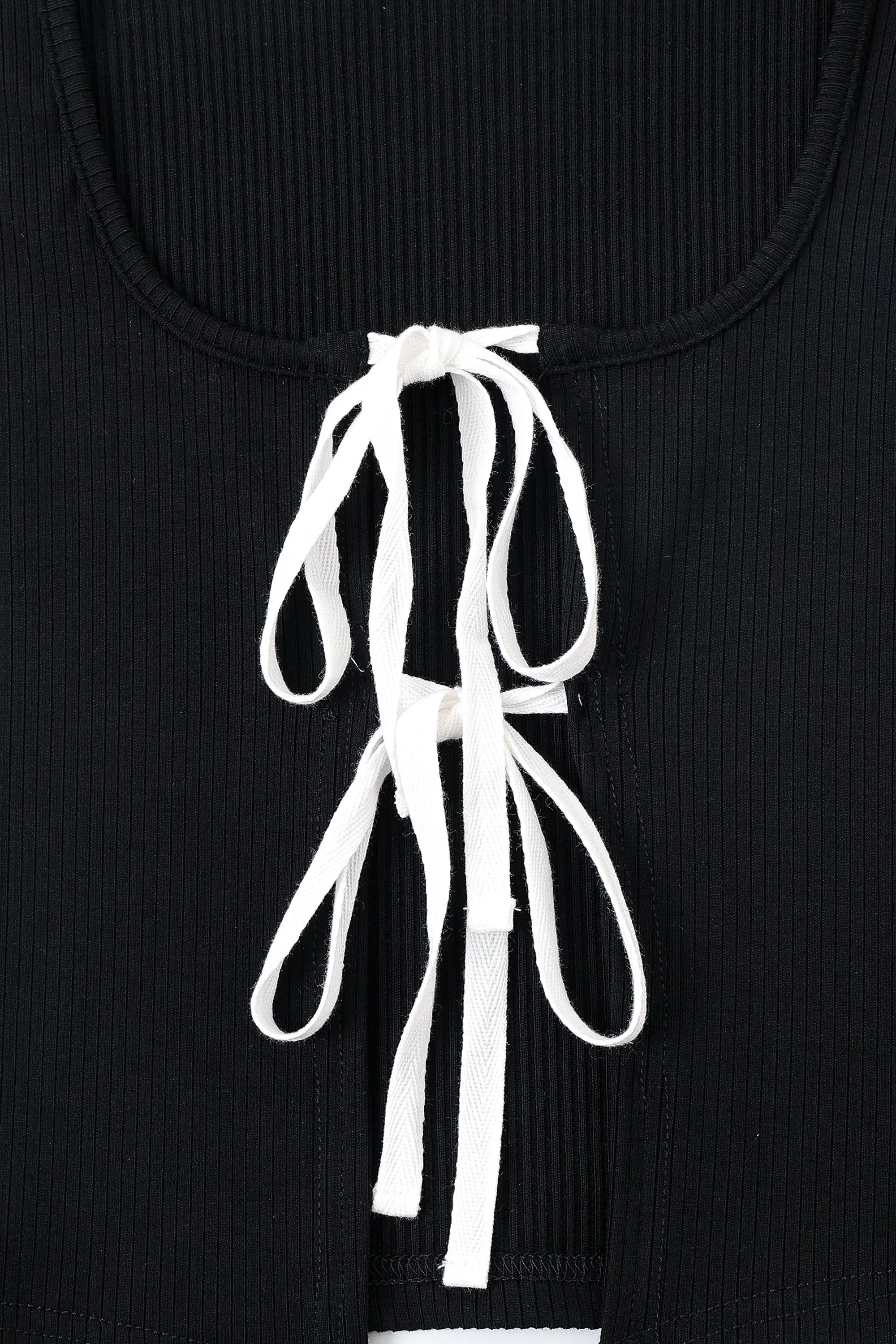 Black Tencel Tie Top sold by Fashion Brand Company product image thumbnail 3