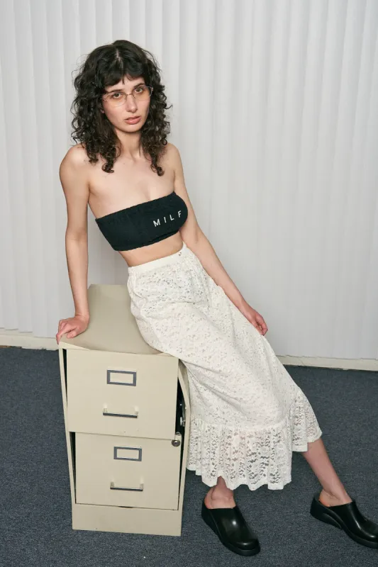 White Rose Double layer Lace Rosette Skirt sold by Fashion Brand Company