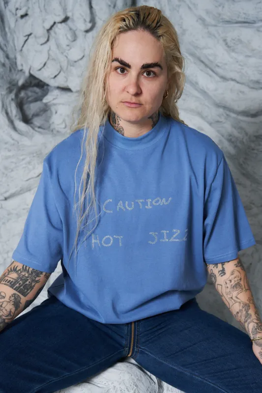 CAUTION HOT JIZZ Unisex T-Shirt Blue made by Fashion Brand Company