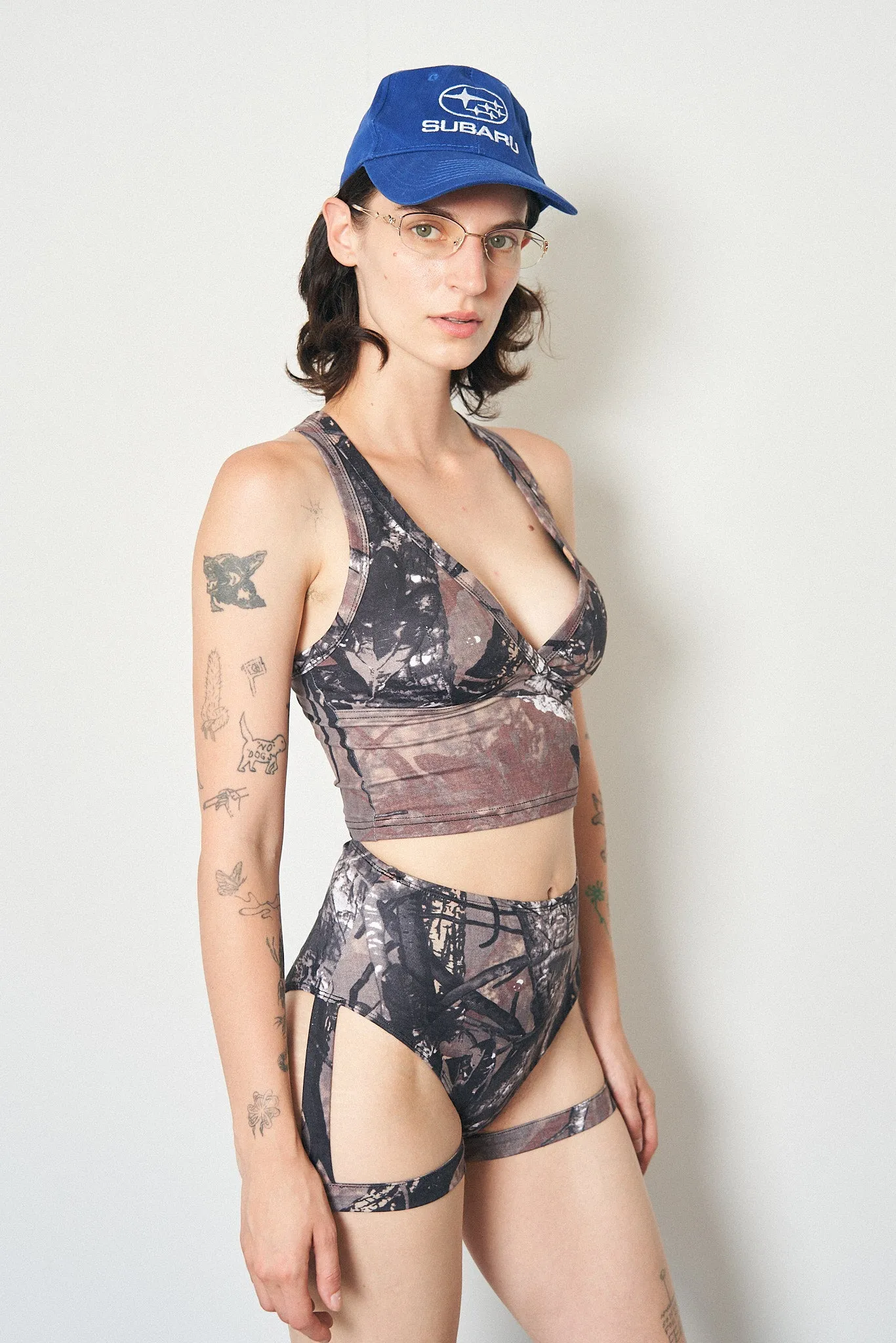 1 left - Forest Camo High Waist Garter Bikini Bottom sold by Fashion Brand Company product image thumbnail 5