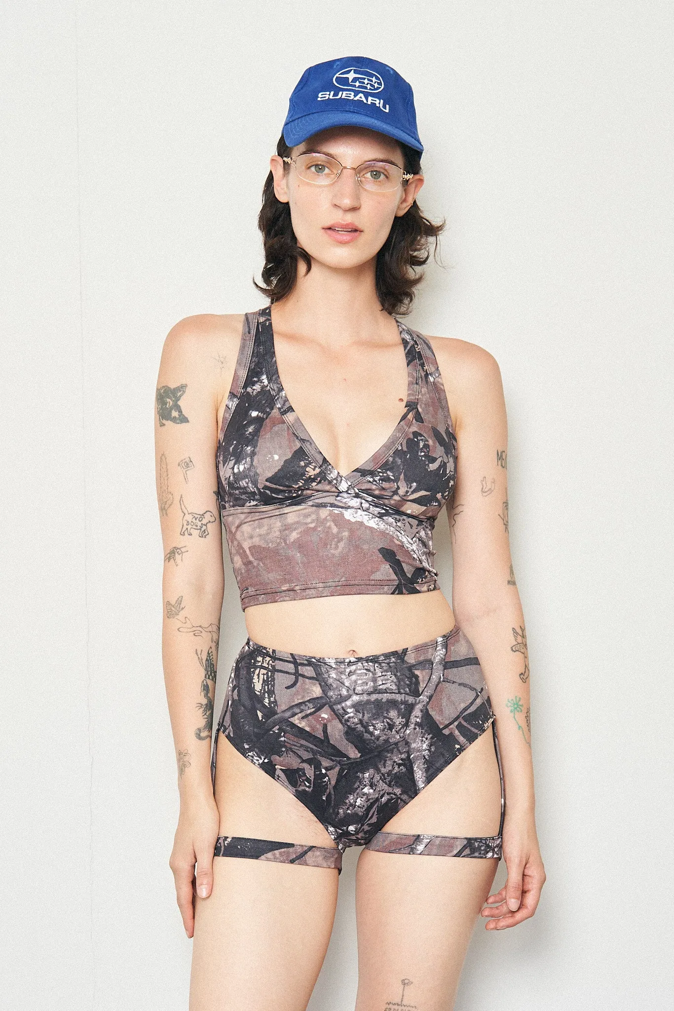 1 left - Forest Camo High Waist Garter Bikini Bottom sold by Fashion Brand Company product image thumbnail 4