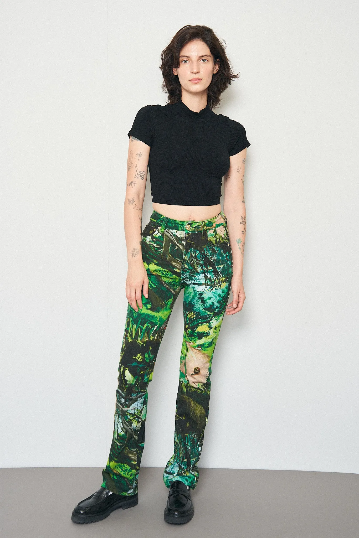 Mock Neck Tencel Rib Short Sleeve Top Black sold by Fashion Brand Company product image thumbnail 4