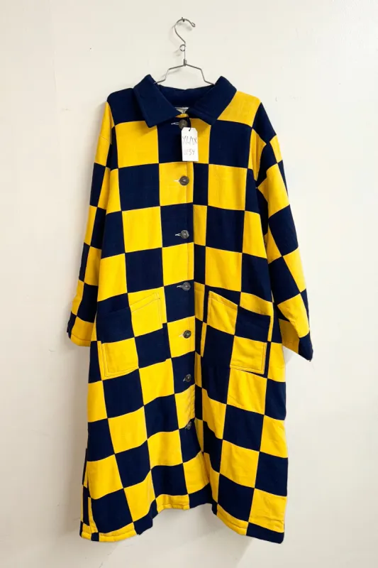 Scrap #34 Navy/Yellow Chessboard Coat XL/1X made by Fashion Brand Company