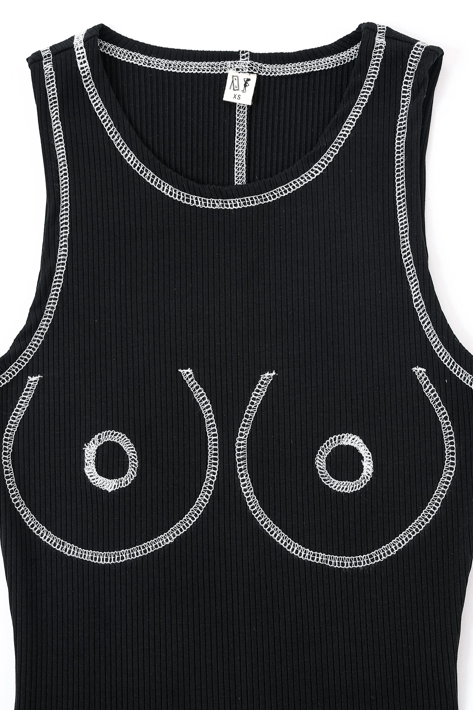 Boob Seam Black Rib Tencel Tank sold by Fashion Brand Company product image thumbnail 3