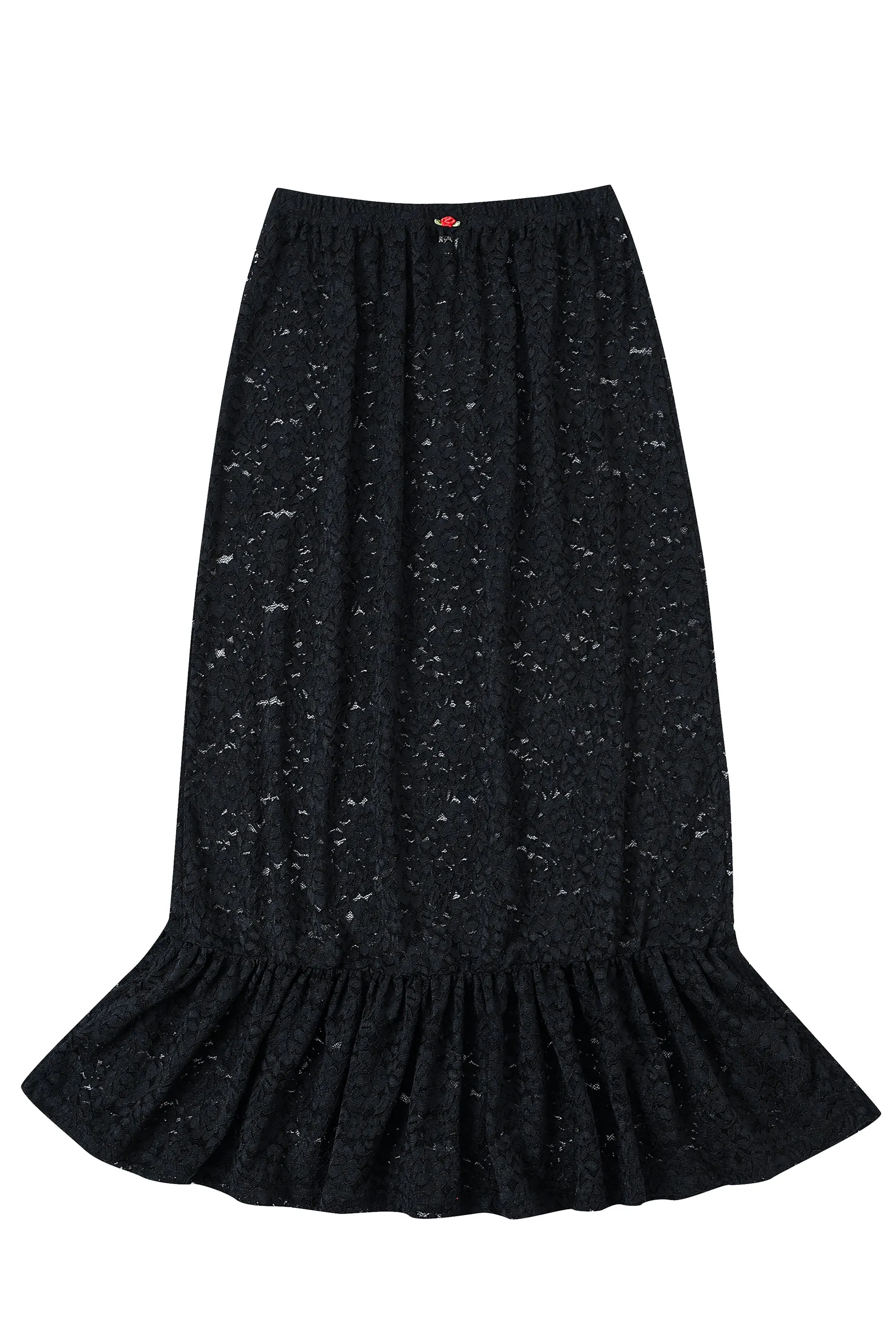 Black Rose Lace Rosette Skirt sold by Fashion Brand Company product image thumbnail 2