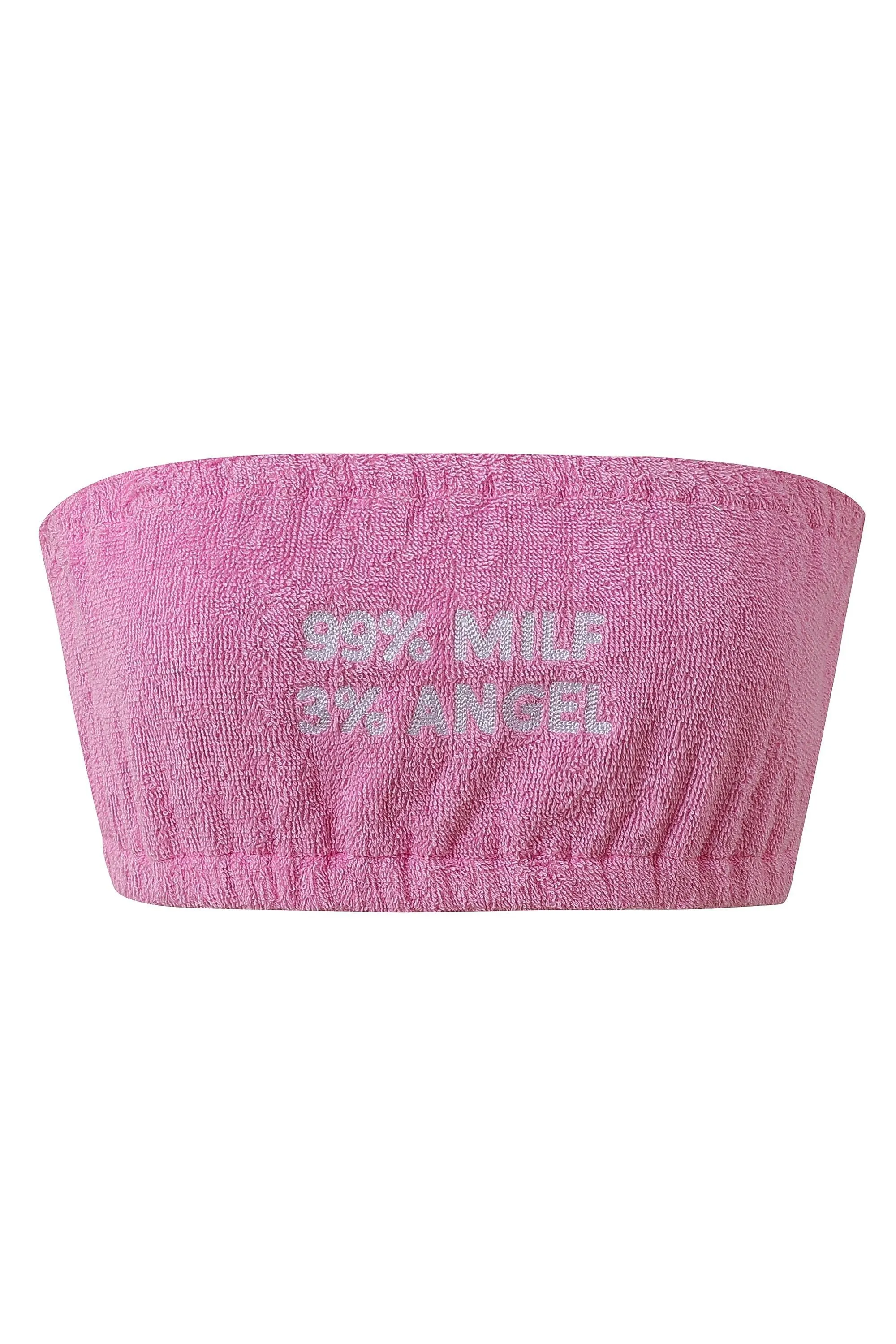 99% MILF Terry Tube Top Pink sold by Fashion Brand Company