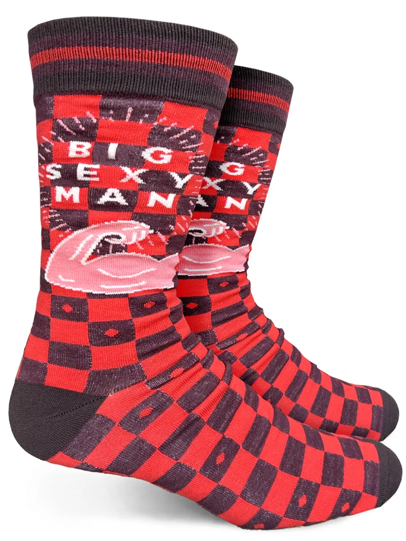 Big Sexy Man Mens Crew Socks sold by Forest Ink