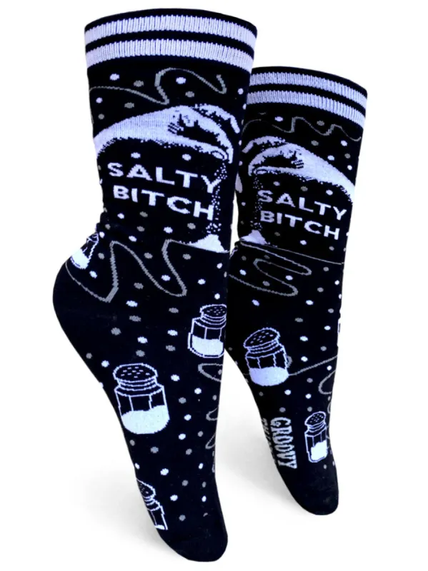 Salty Bitch Womens Crew Socks sold by Forest Ink