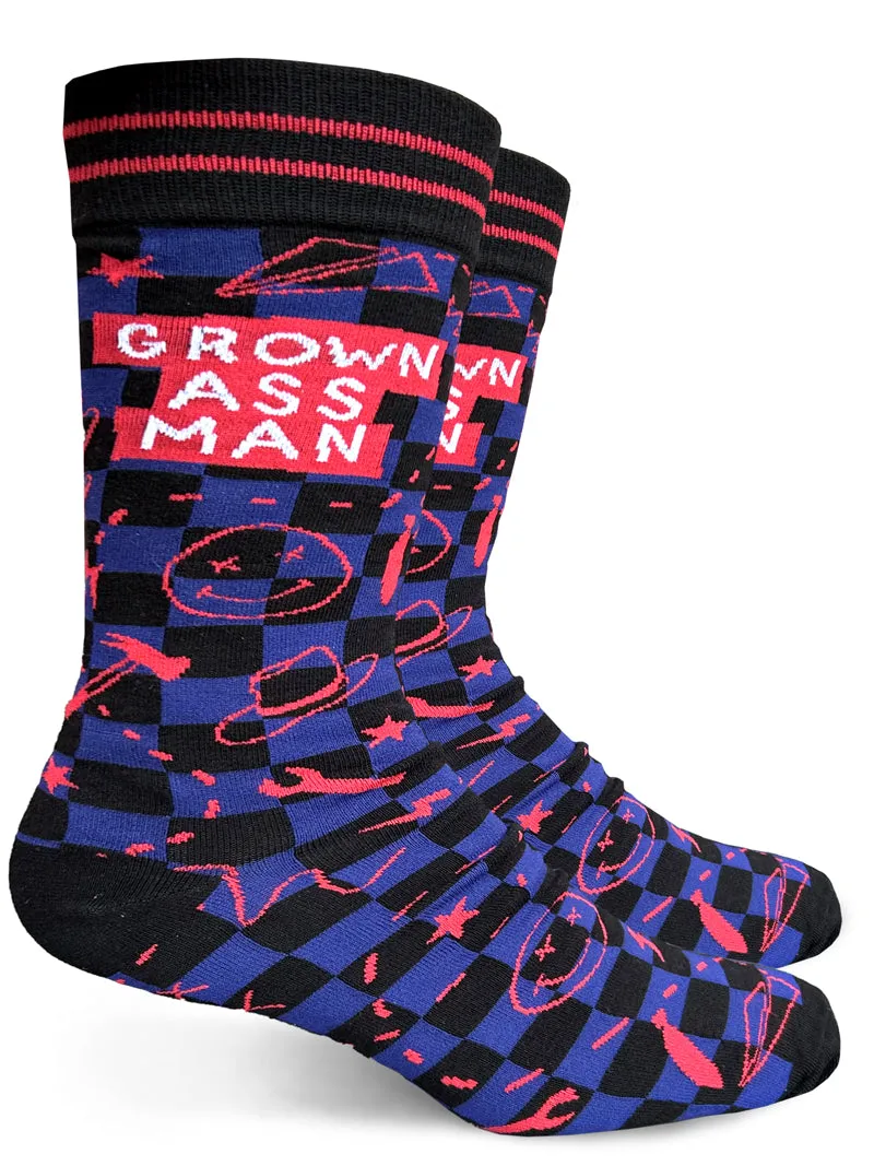Grown Ass Man Mens Crew Socks sold by Forest Ink