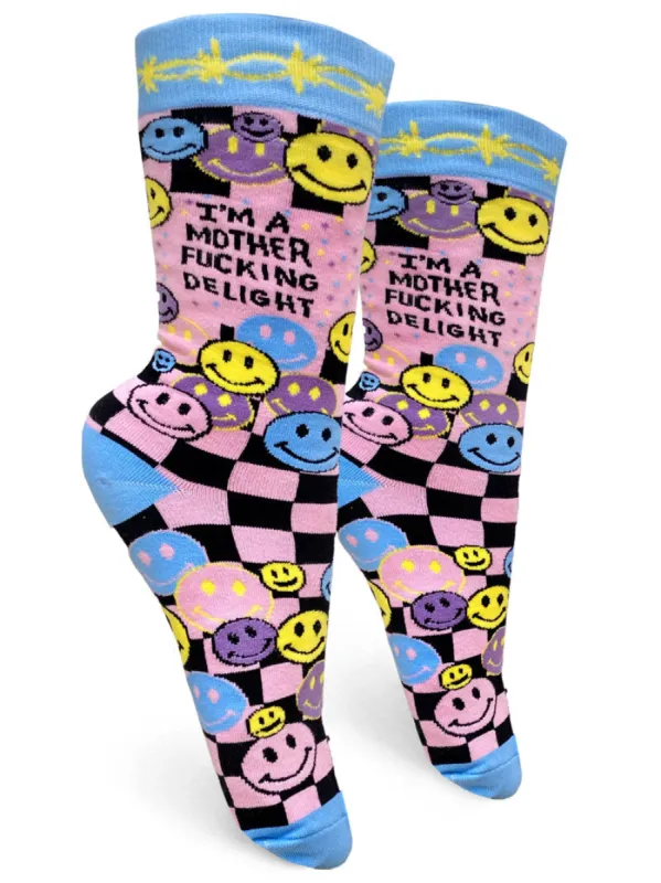 Mother Fucking Delight Womens Crew Socks sold by Forest Ink