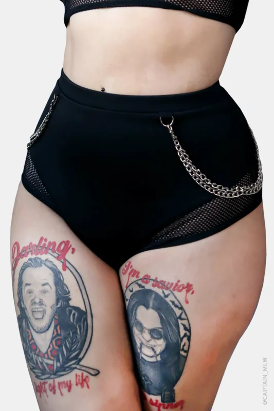 Venom Chain Highwaisted Bikini Bottoms sold by Forest Ink