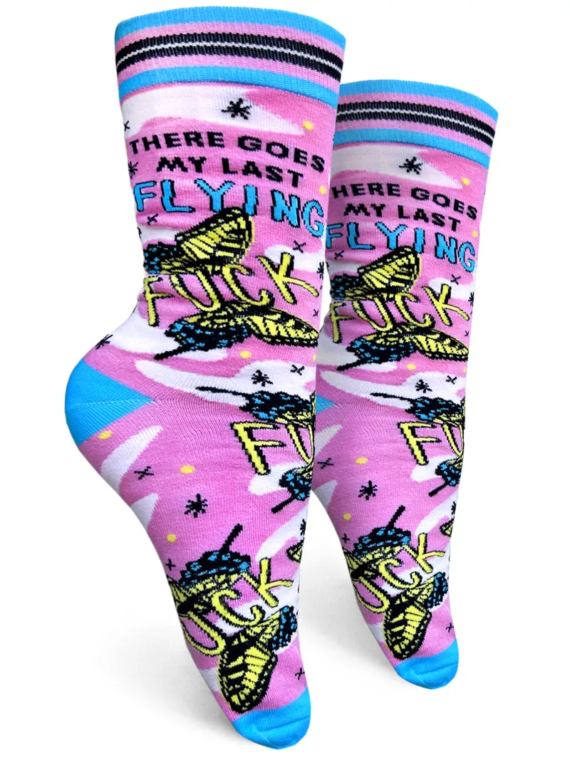 There Goes My Last Flying Fuck Womens Crew Socks sold by Forest Ink