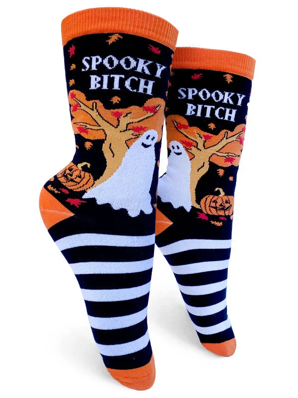 Spooky Bitch Womens Crew Socks sold by Forest Ink