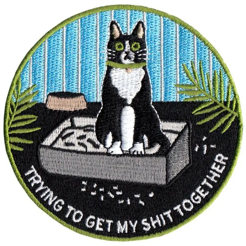 Trying to get my shit together Cat Patch sold by Forest Ink