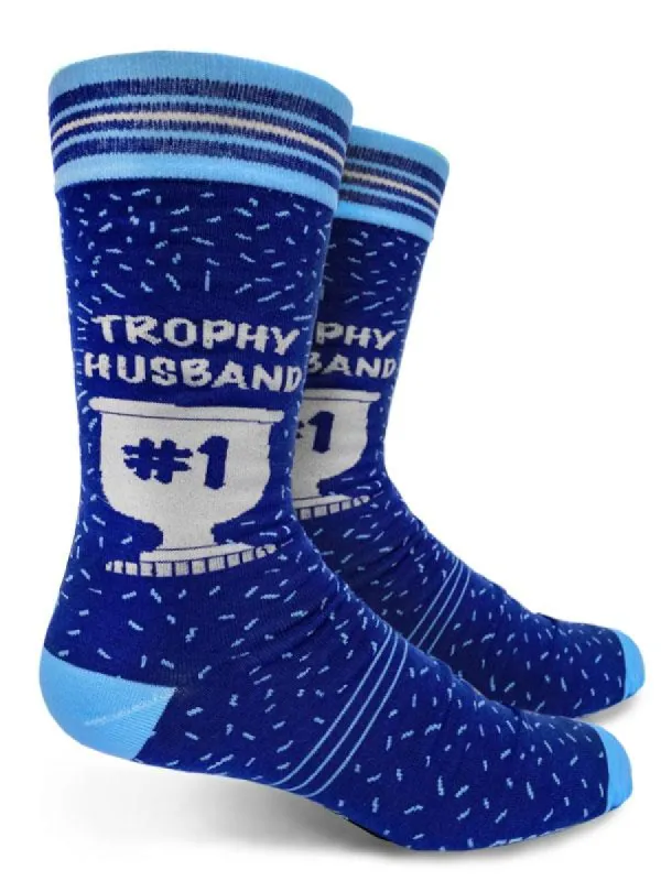 Trophy Husband Mens Crew Socks sold by Forest Ink