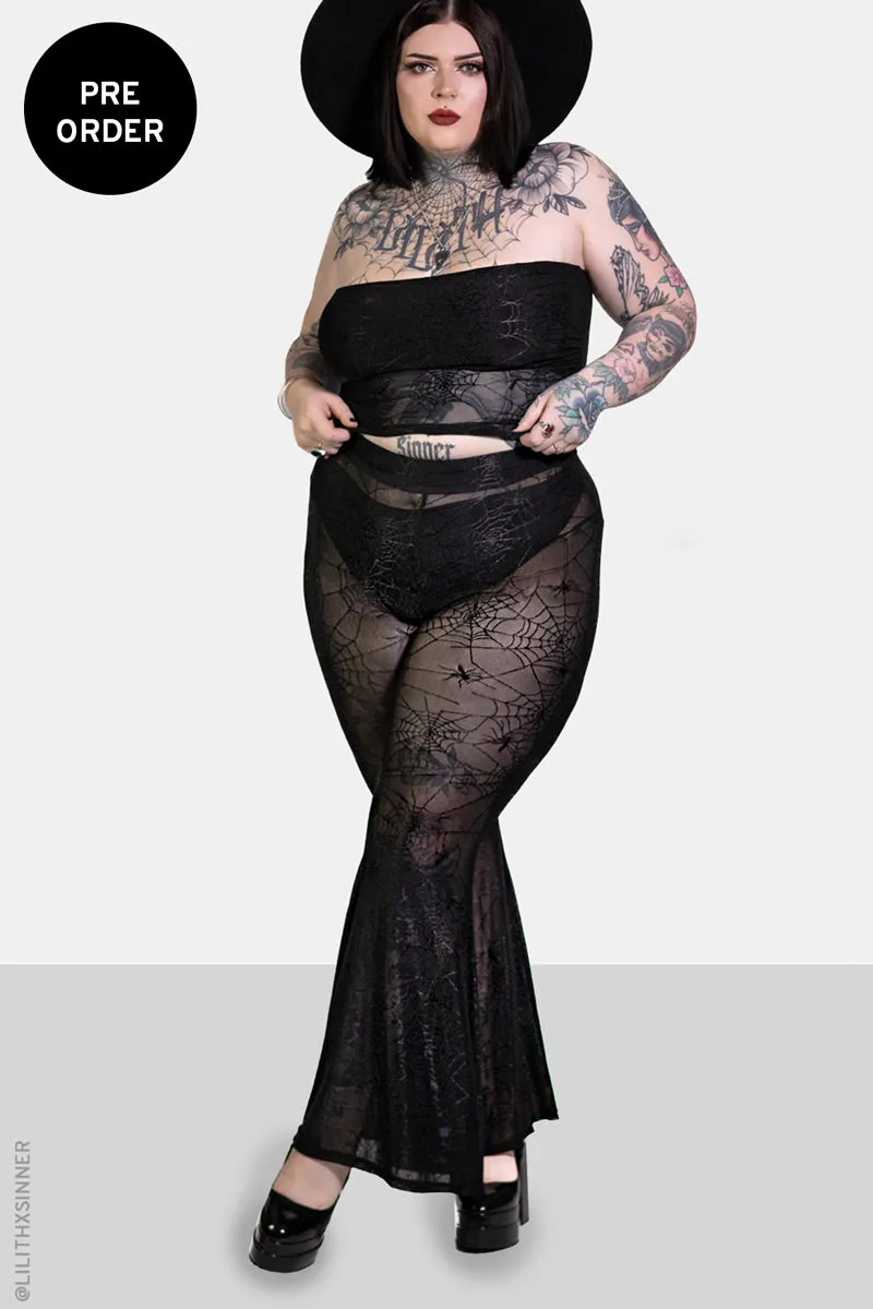 Spinnerette Flare Pants sold by Forest Ink