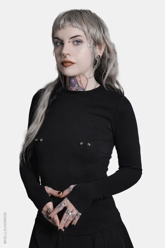 Pierced Long Sleeve Top made by Forest Ink