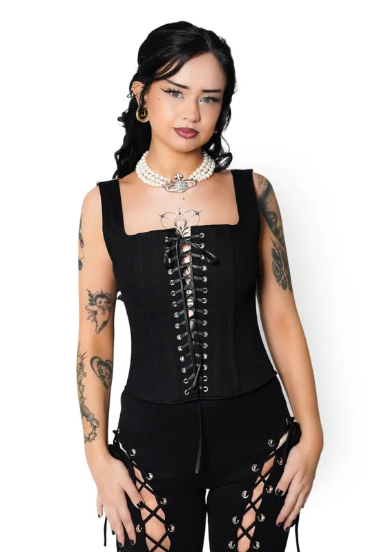 Black Dolly Corset sold by Forest Ink