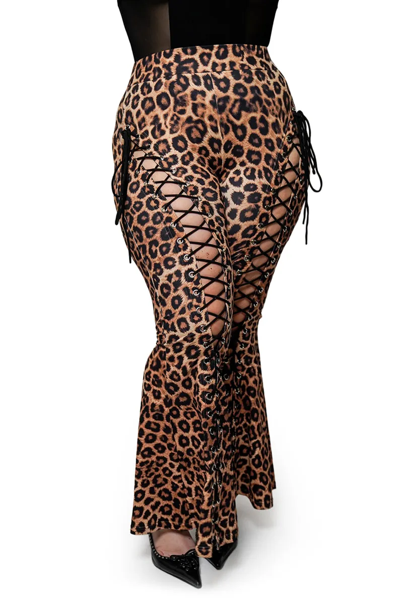 Leopard Alice Flare Pants sold by Forest Ink product image thumbnail 4