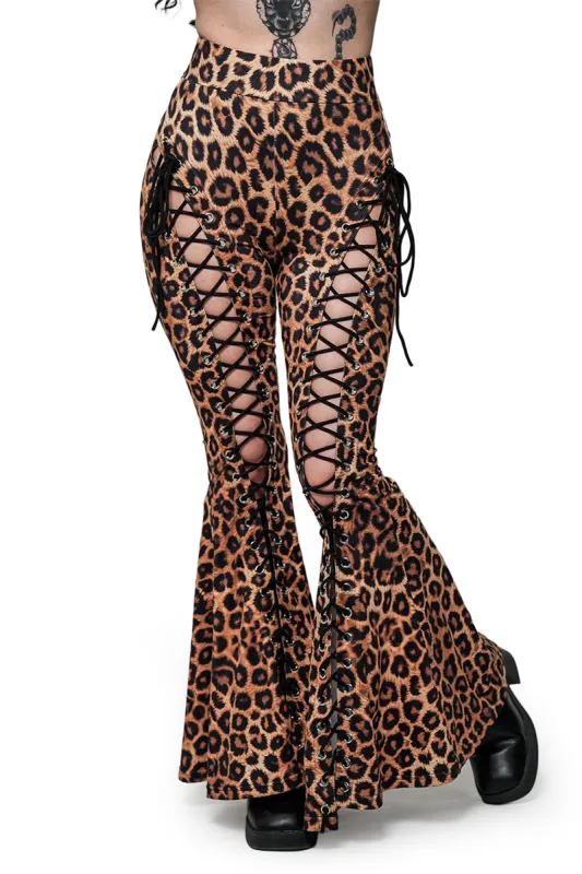 Leopard Alice Flare Pants sold by Forest Ink