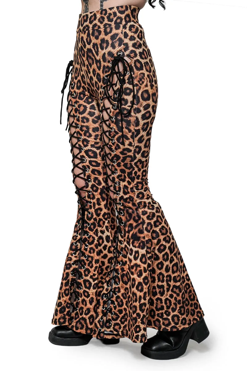 Leopard Alice Flare Pants sold by Forest Ink product image thumbnail 2