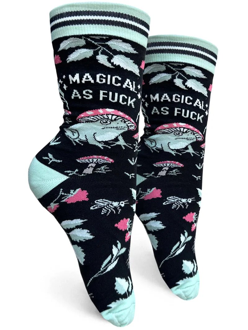 Magical As Fuck Womens Crew Socks sold by Forest Ink