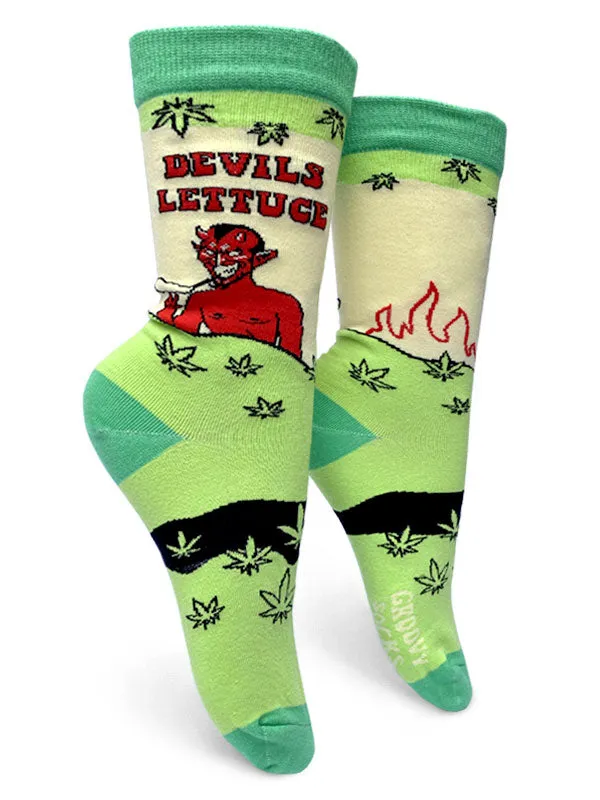 Devils Lettuce Women’s Crew Socks sold by Forest Ink