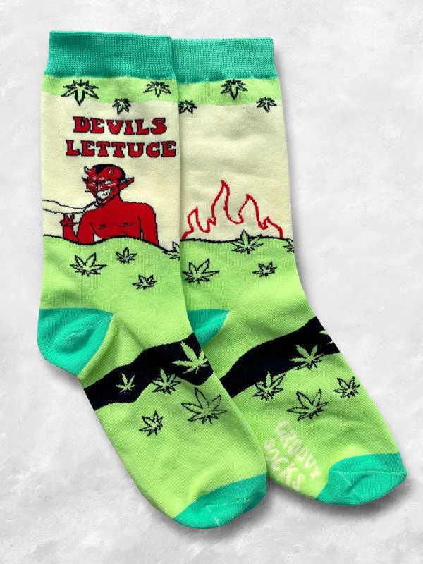 Devils Lettuce Women’s Crew Socks sold by Forest Ink product image thumbnail 2