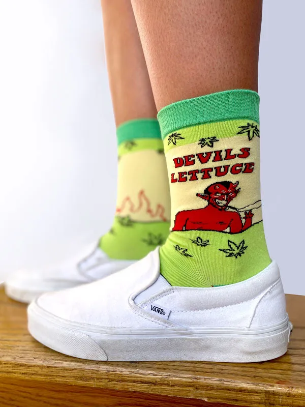 Devils Lettuce Women’s Crew Socks sold by Forest Ink product image thumbnail 3