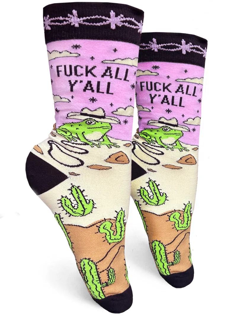 Fuck All Y'all Womens Crew Socks sold by Forest Ink
