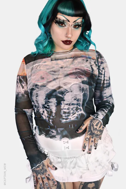 Skeletal Long Sleeve Top sold by Forest Ink