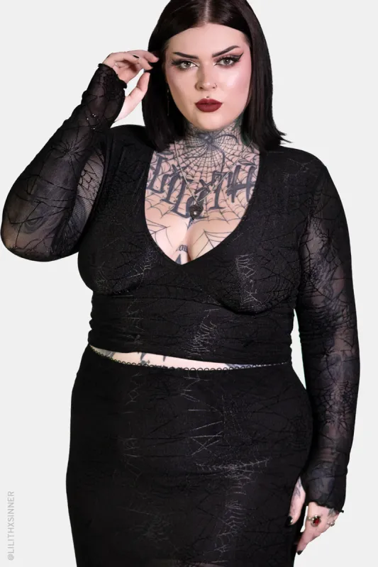 Spinnerette V-Neck Top sold by Forest Ink