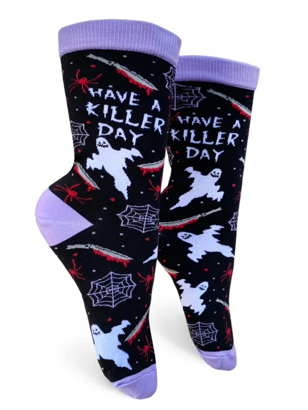 Have A Killer Day Womens Crew Socks sold by Forest Ink