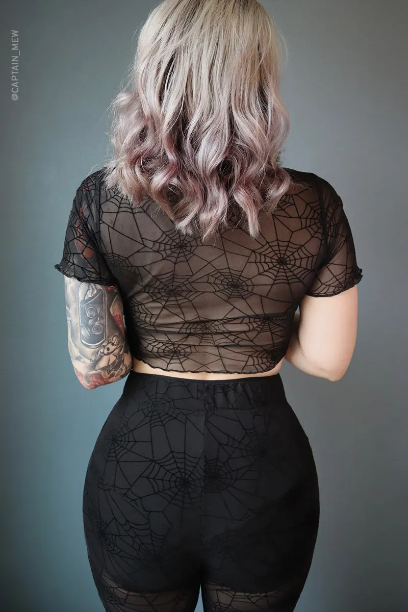 Spiderweb mesh Short Sleeve Top sold by Forest Ink product image thumbnail 3