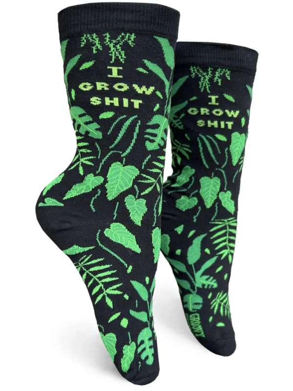 I Grow Shit Womens Crew Socks sold by Forest Ink