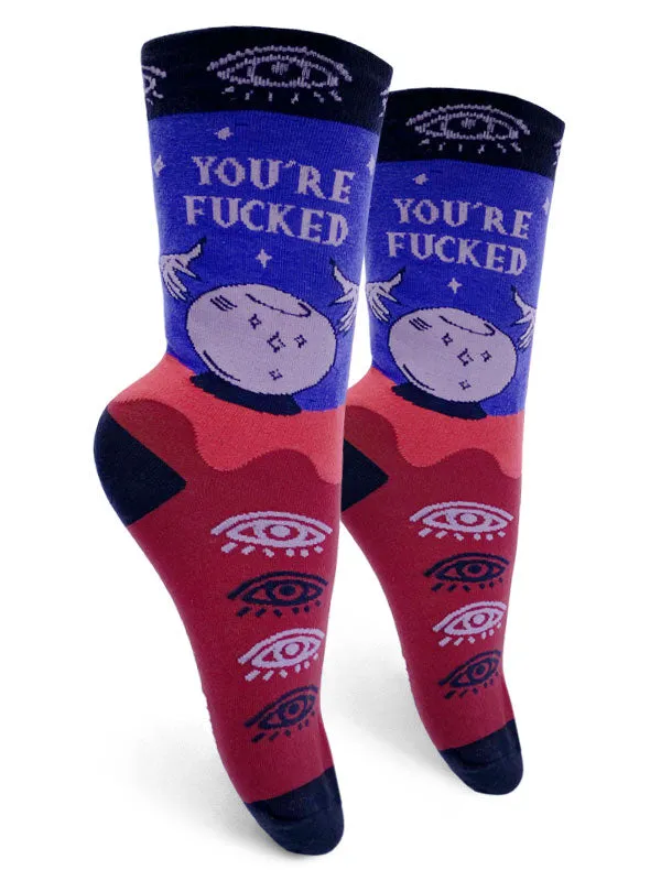 You're Fucked Womens Crew Socks sold by Forest Ink