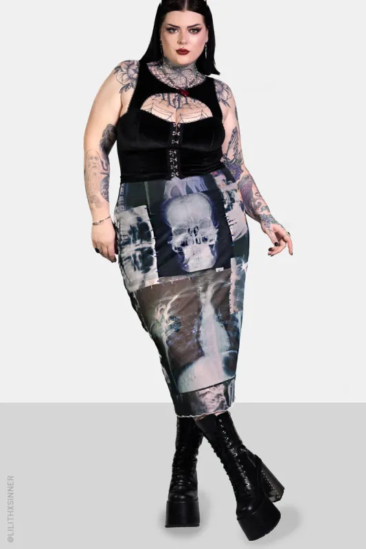 Skeletal Midi Skirt sold by Forest Ink