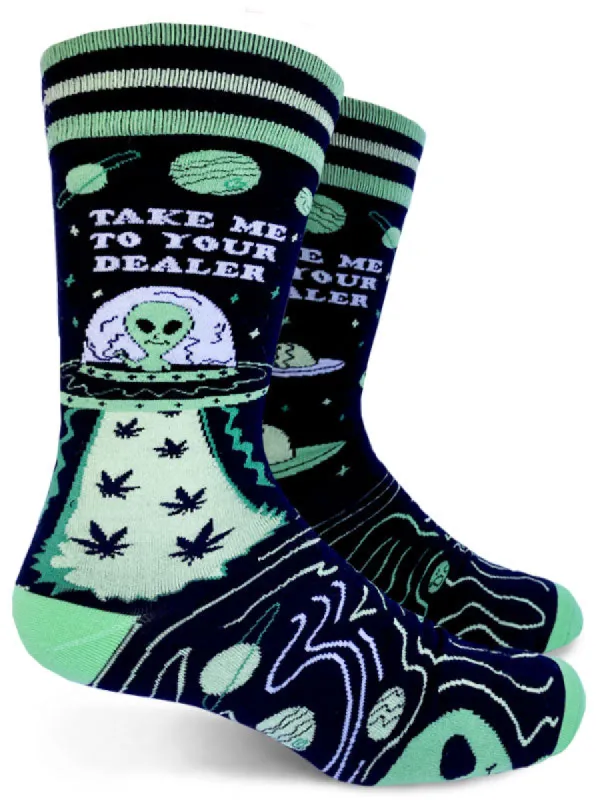 Take Me To Your Dealer Mens Crew Socks sold by Forest Ink