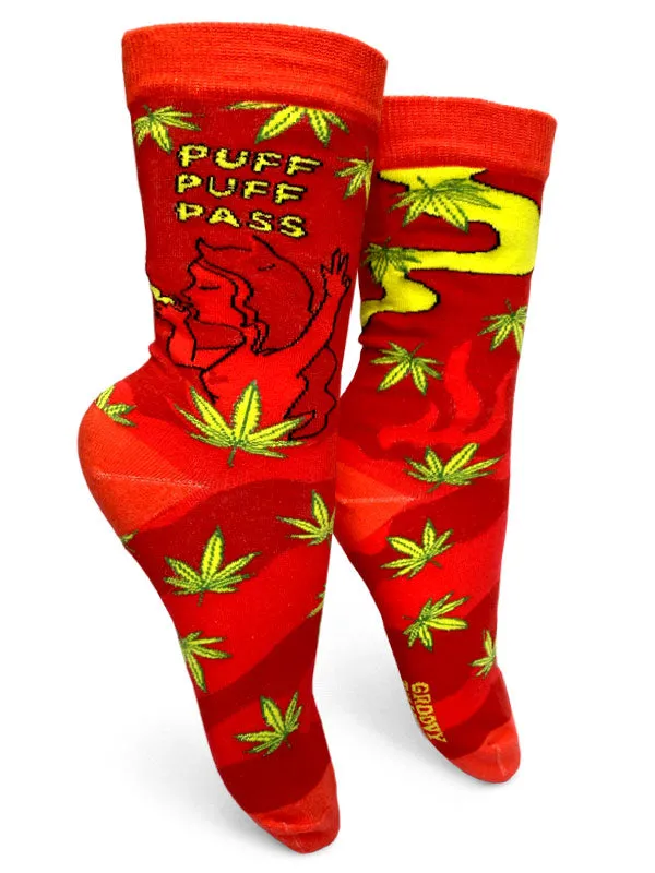 Puff Puff Pass Womens Crew Socks sold by Forest Ink