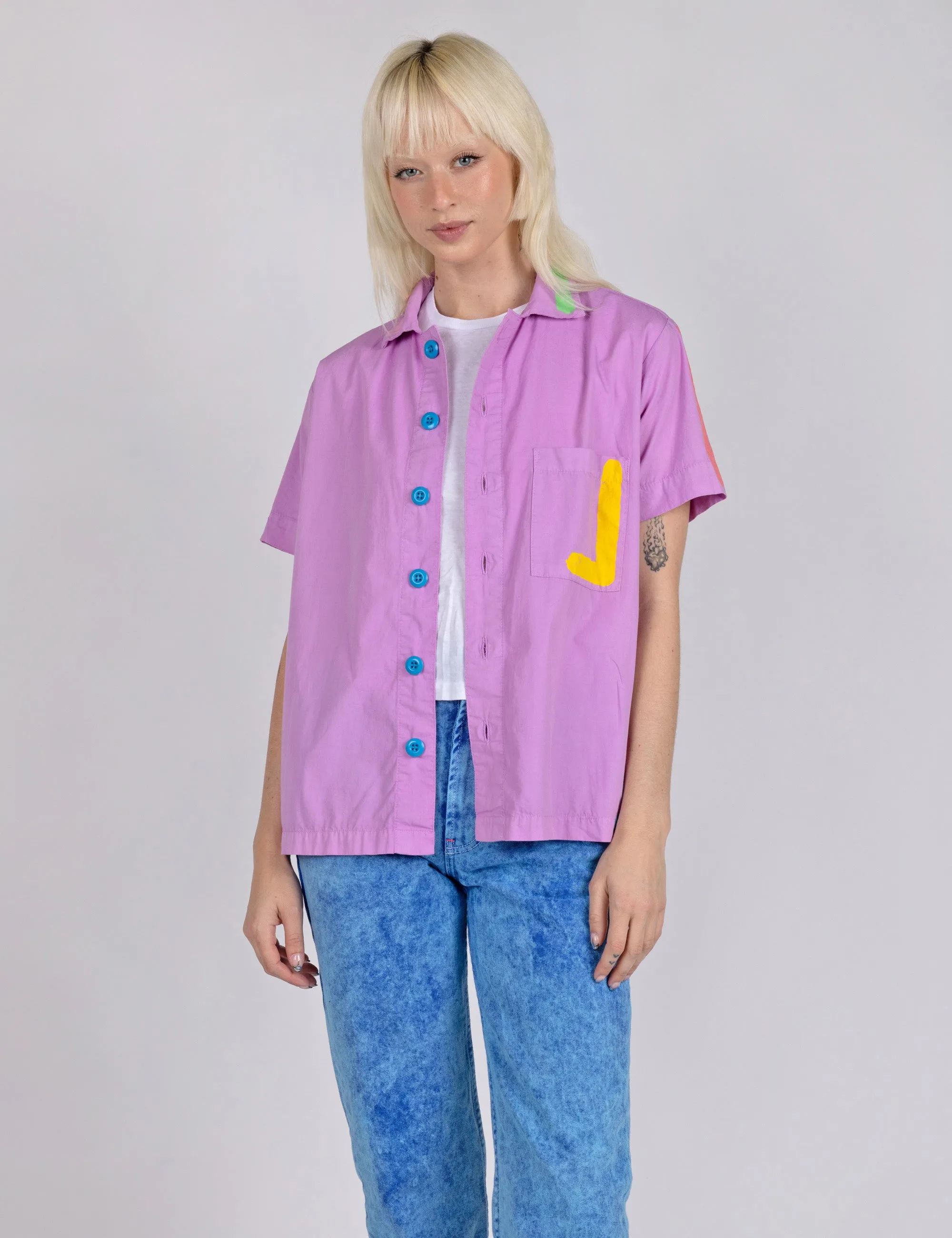 Neon Lines Tropical Button Up sold by Mokuyobi product image thumbnail 4