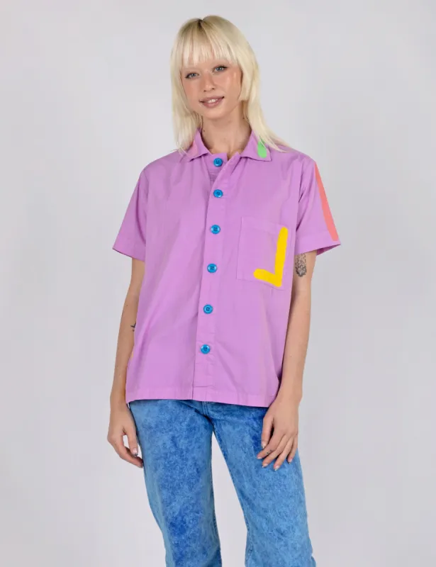 Neon Lines Tropical Button Up sold by Mokuyobi