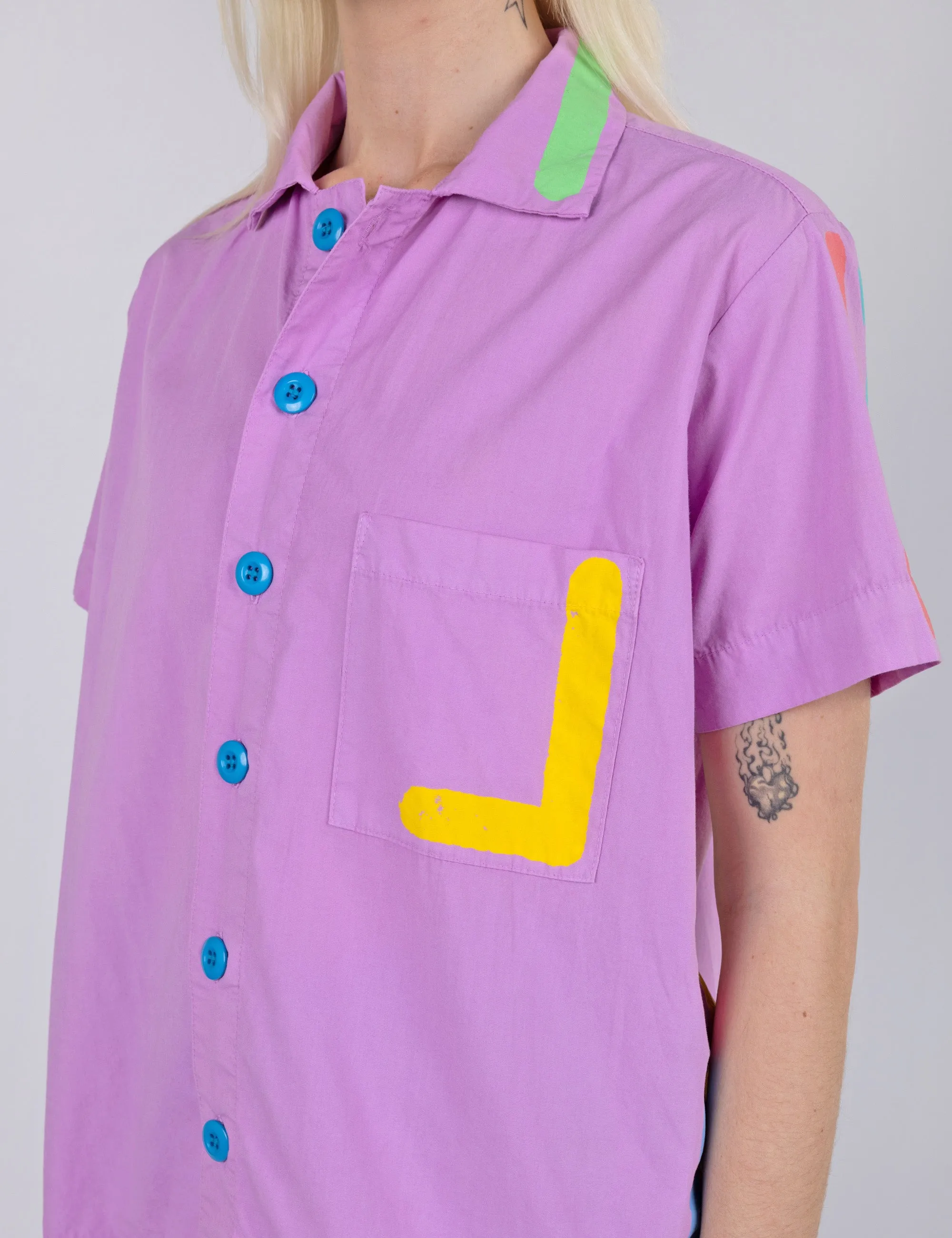 Neon Lines Tropical Button Up sold by Mokuyobi product image thumbnail 5