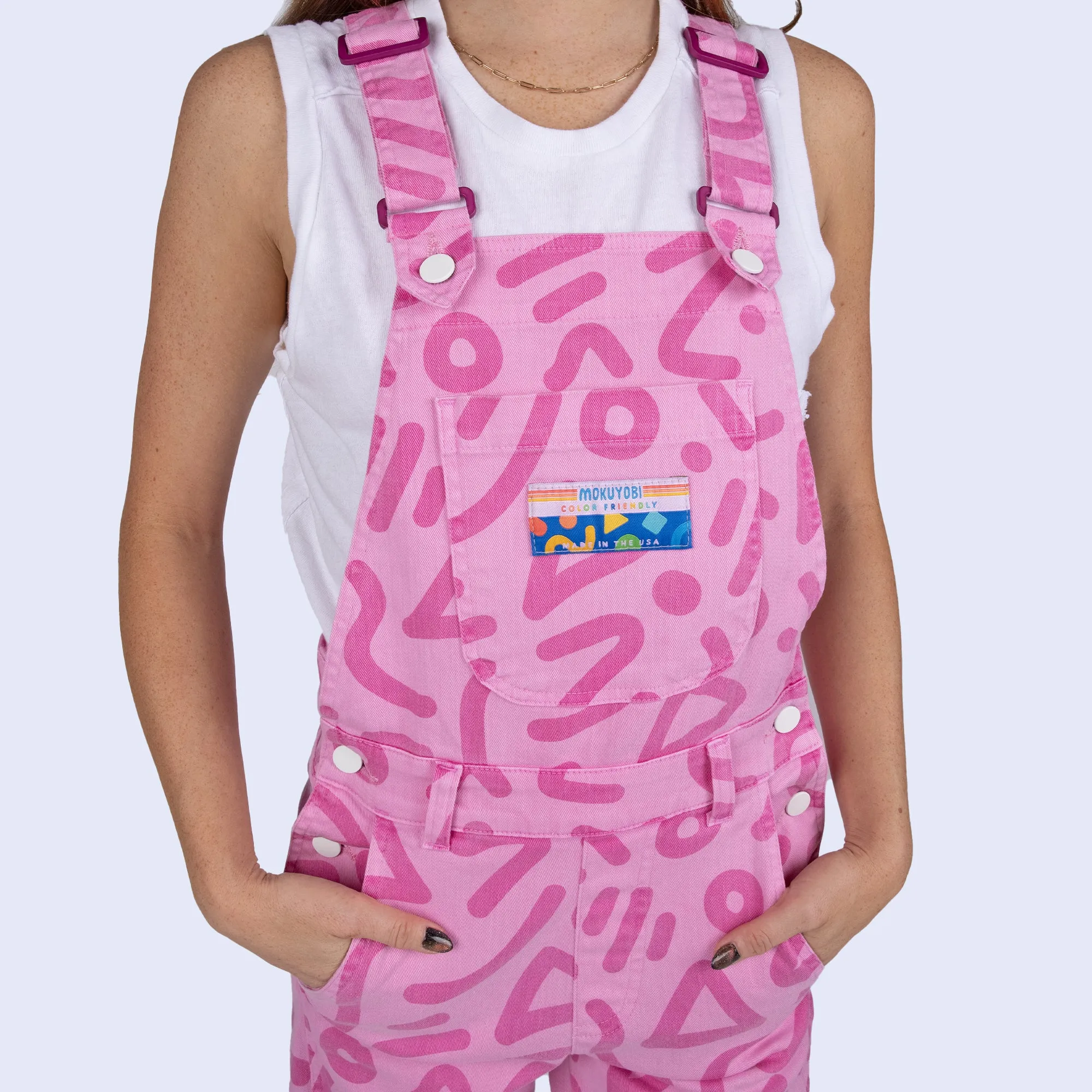 Raspberry Zap Overalls sold by Mokuyobi product image thumbnail 5