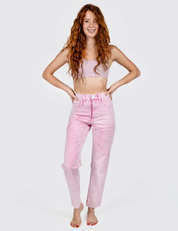 Pink Lemonade Acid Wash Denim Jeans sold by Mokuyobi