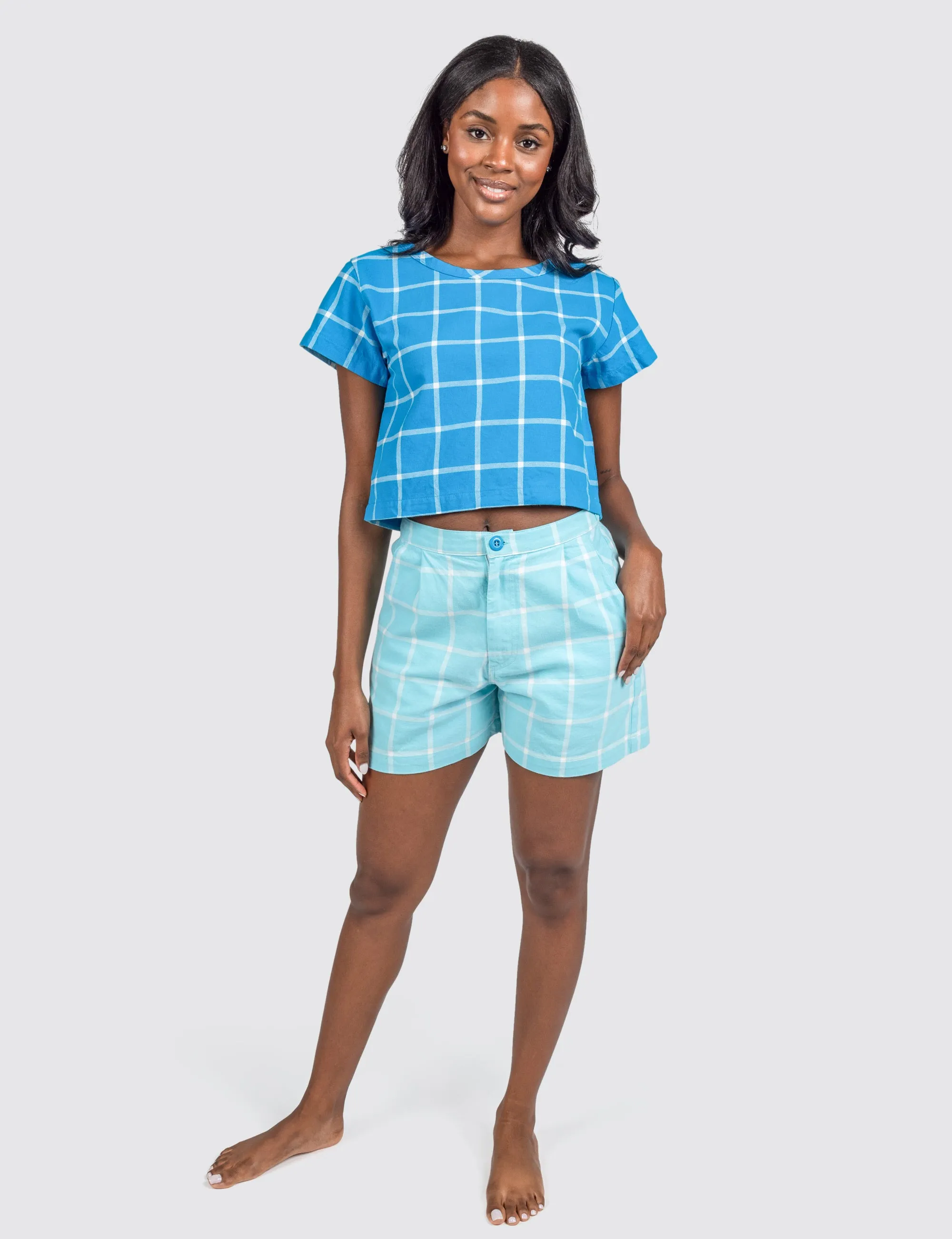 Calypso Grid Crop Top sold by Mokuyobi product image thumbnail 2