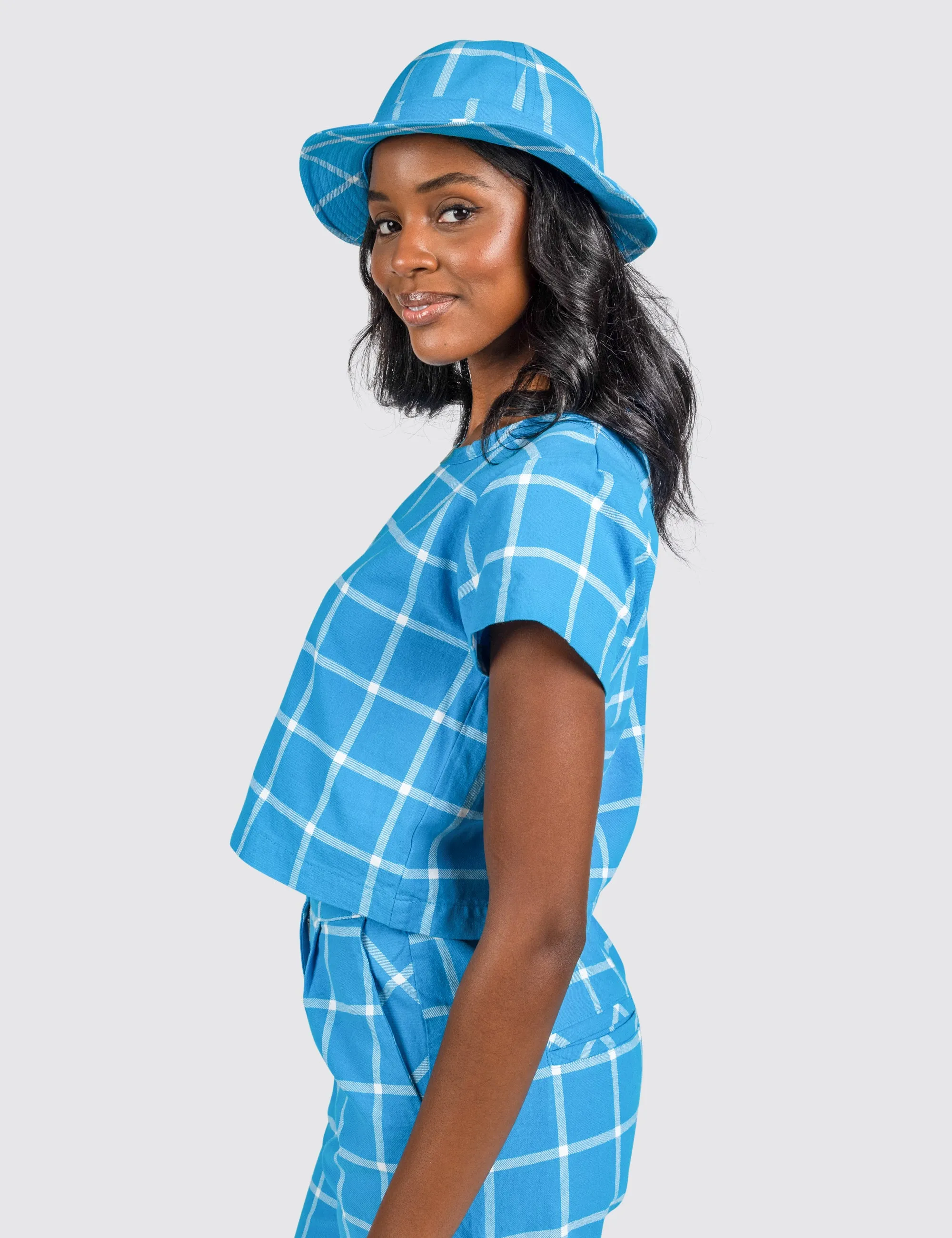 Calypso Grid Crop Top sold by Mokuyobi product image thumbnail 5