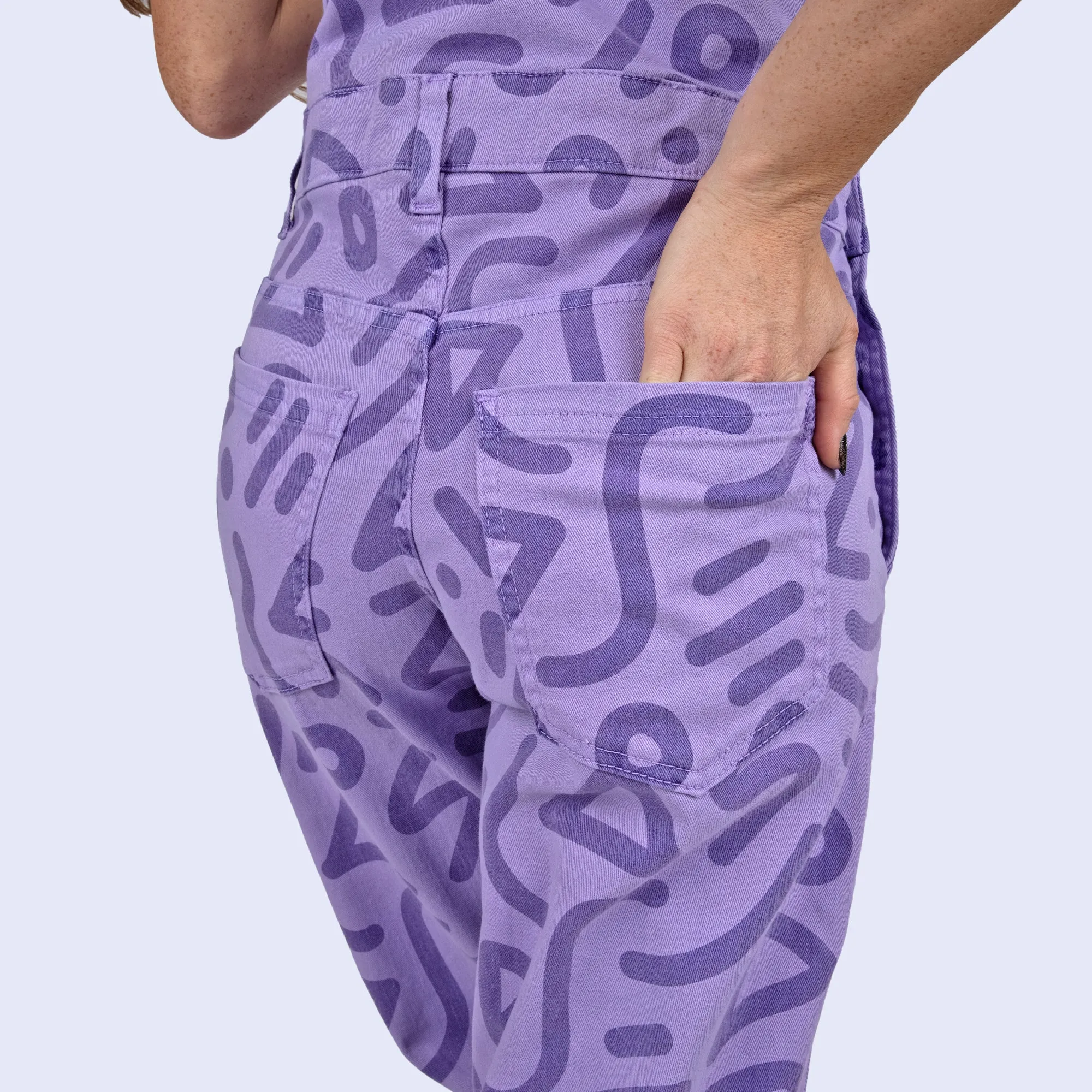 Grape Jelly Zap Overalls sold by Mokuyobi product image thumbnail 4
