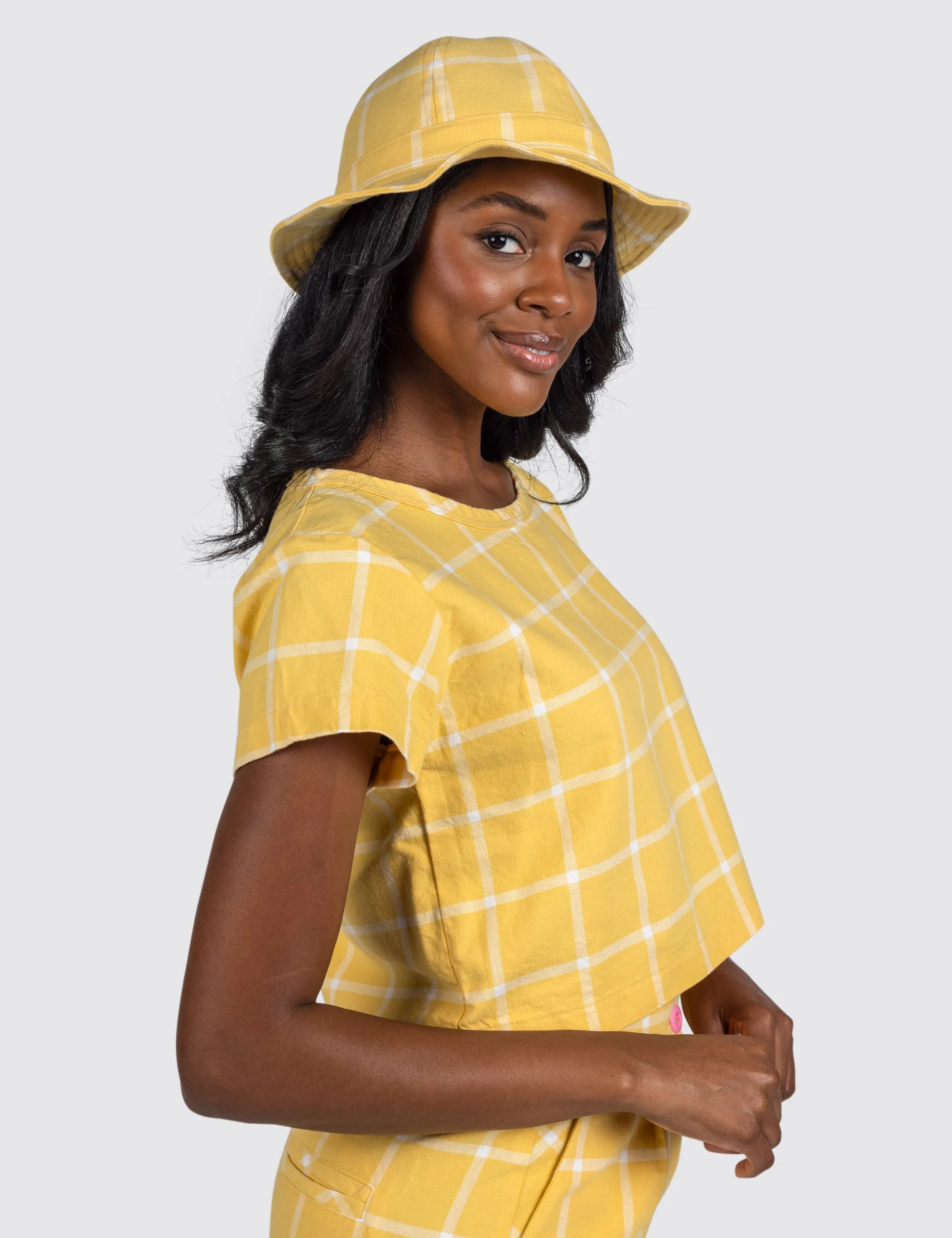 Banana Grid Crop Top sold by Mokuyobi product image thumbnail 2