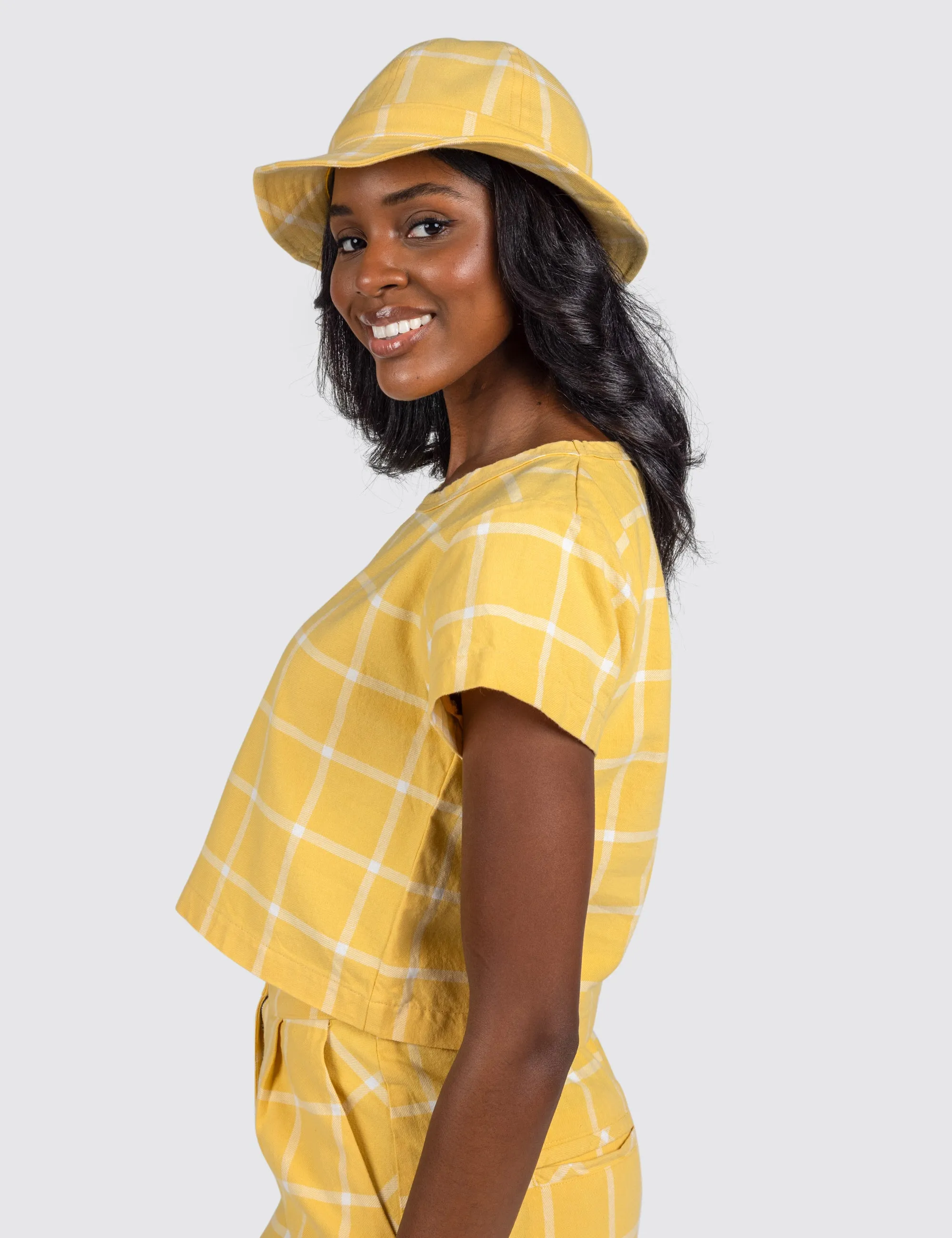 Banana Grid Crop Top sold by Mokuyobi product image thumbnail 4