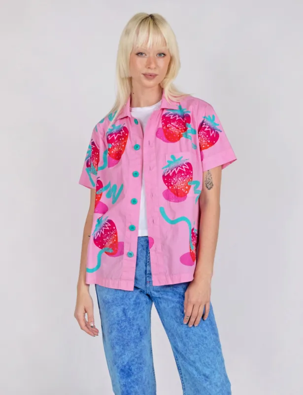 Snazzberry Tropical Button Up sold by Mokuyobi